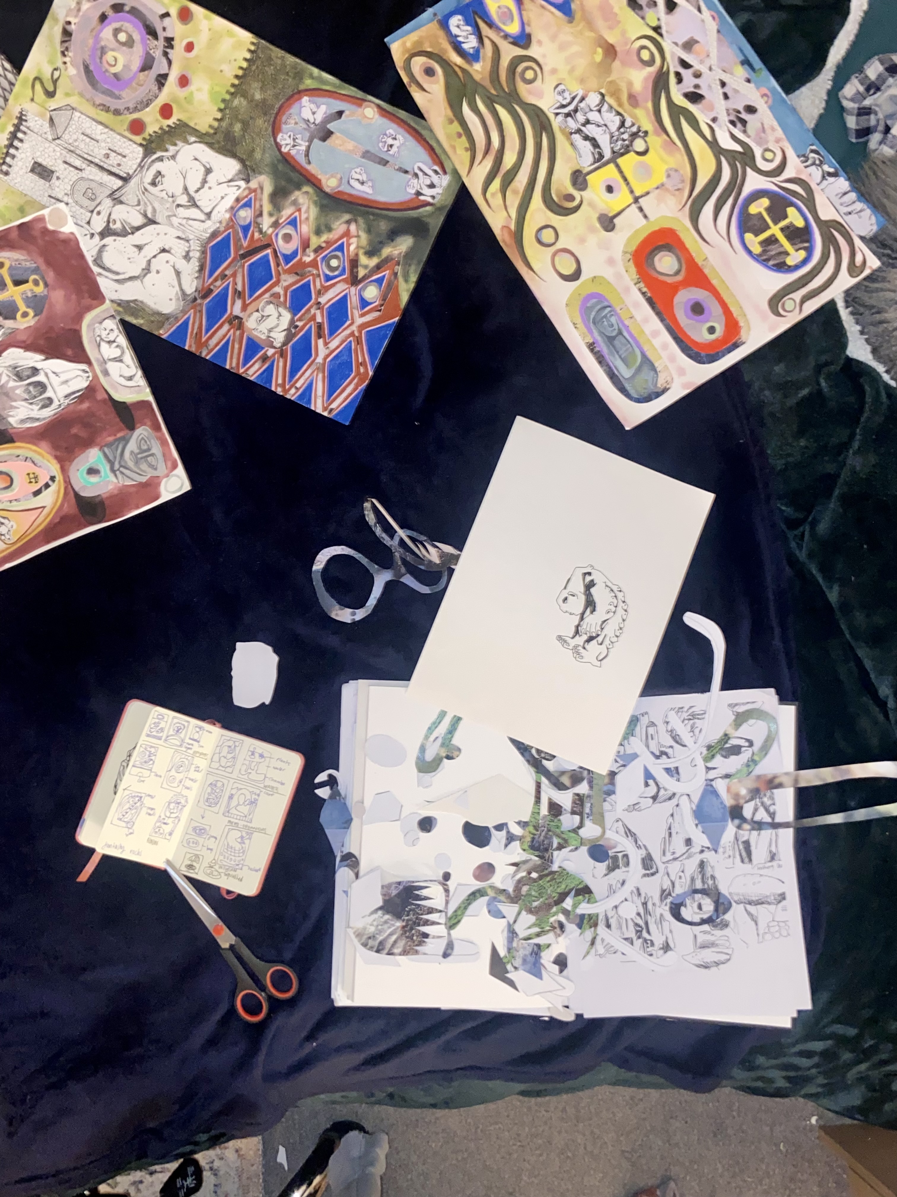 in situ photograph of a book being made and bound